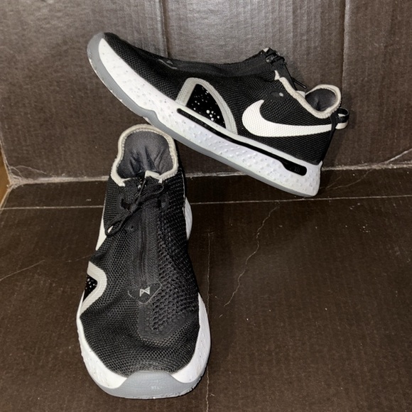Nike PG 4 Team Black Platinum Basketball Shoes Mens Size 9.5 - Picture 3 of 6